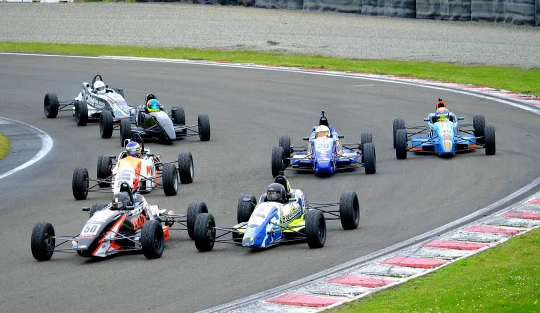 Blake Dowdall battling in the wet at Manfeild
