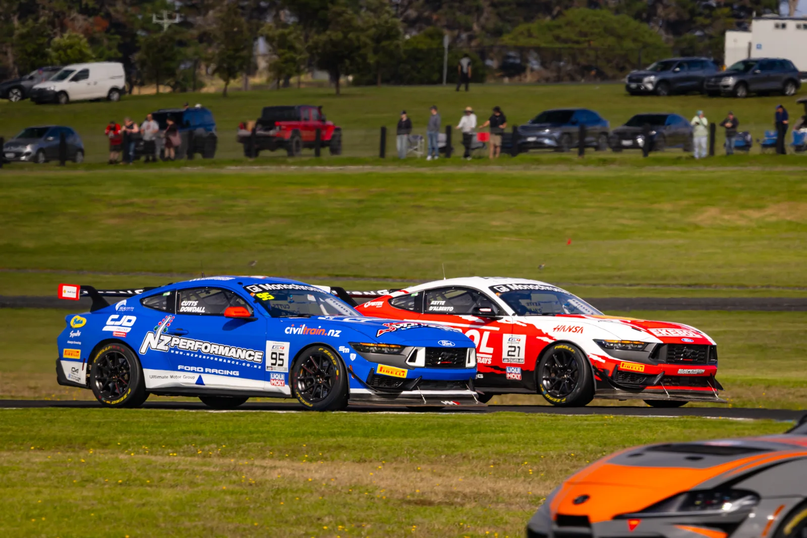 Blake Dowdall racing the #95 Ford Mustang GT4 in Race 2 at Phillip Island