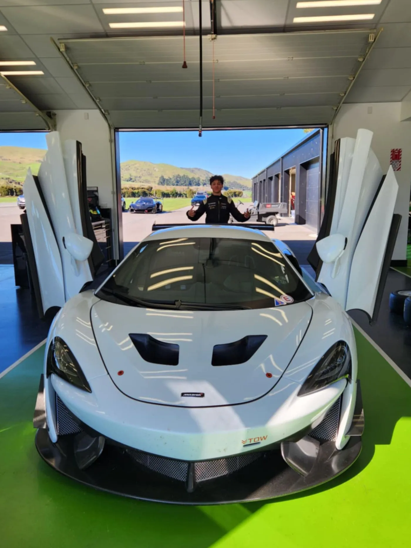 Blake Dowdall at Rodin Cars' Mt Lyford facility