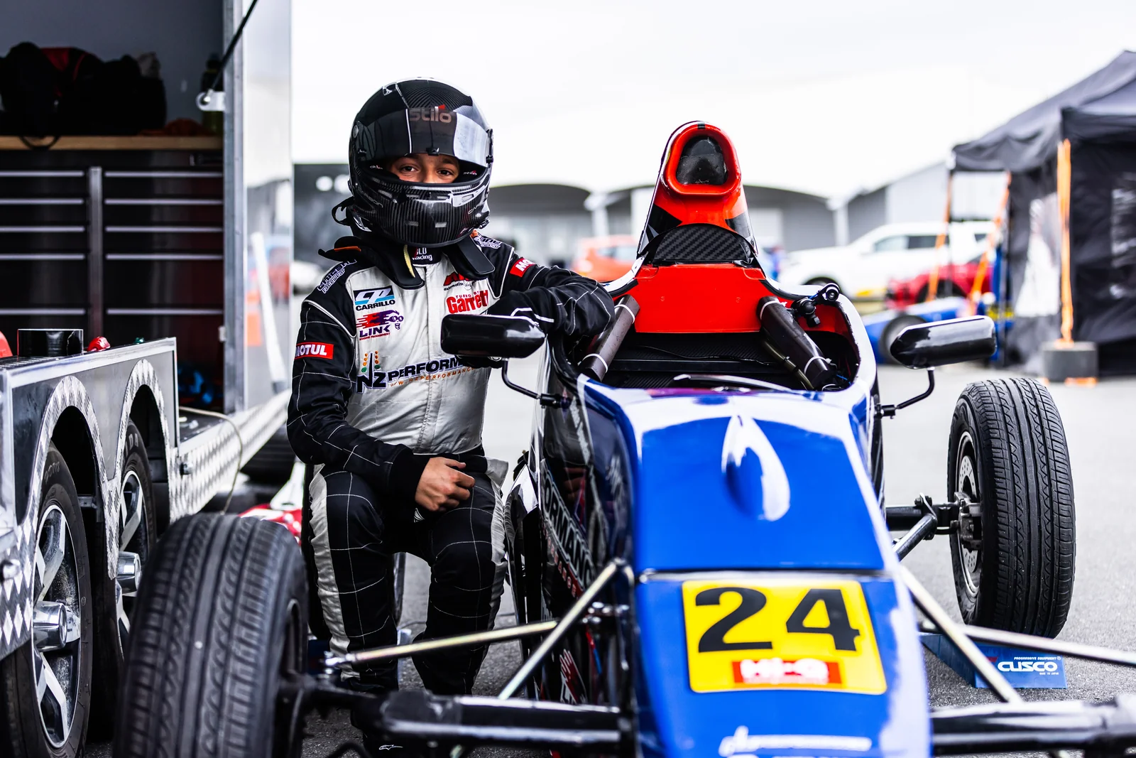 Portrait of Blake Dowdall at Hampton Downs.