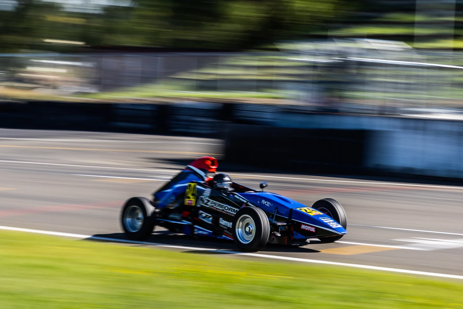 Blake Dowdall racing his #24 Formula First car at Manfeild.