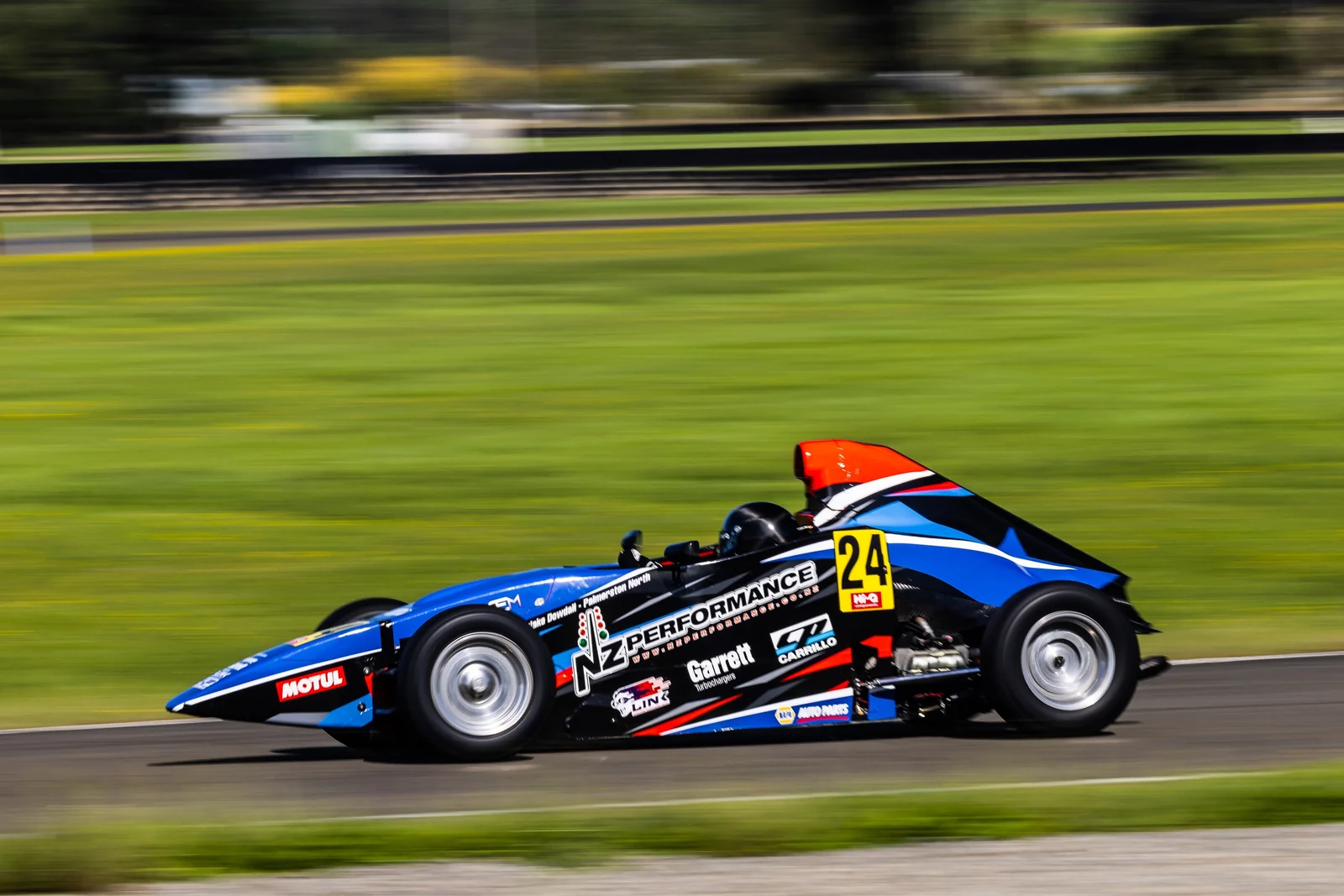 Blake Dowdall racing his #24 Formula First car at Manfeild.