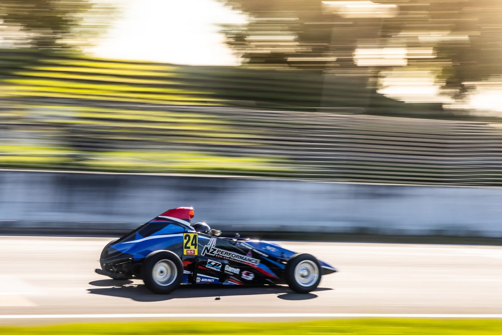Blake Dowdall racing his #24 Formula First car at Manfeild.