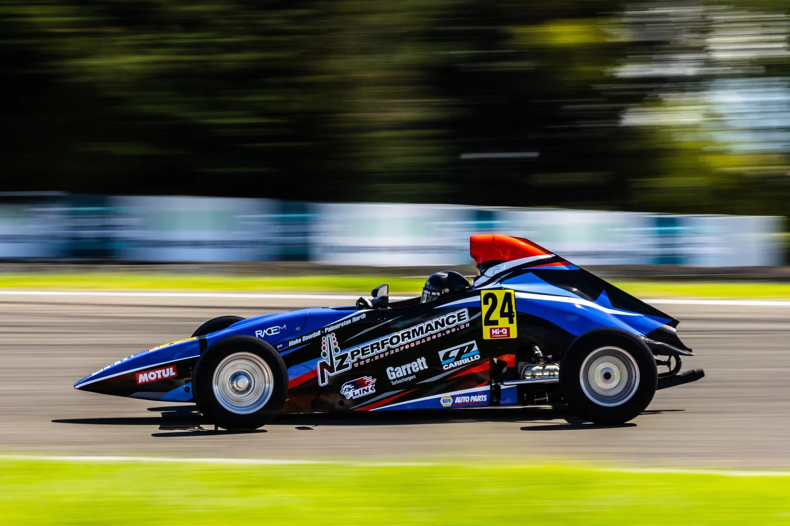 Blake Dowdall's #24 Formula First car at Manfeild.
