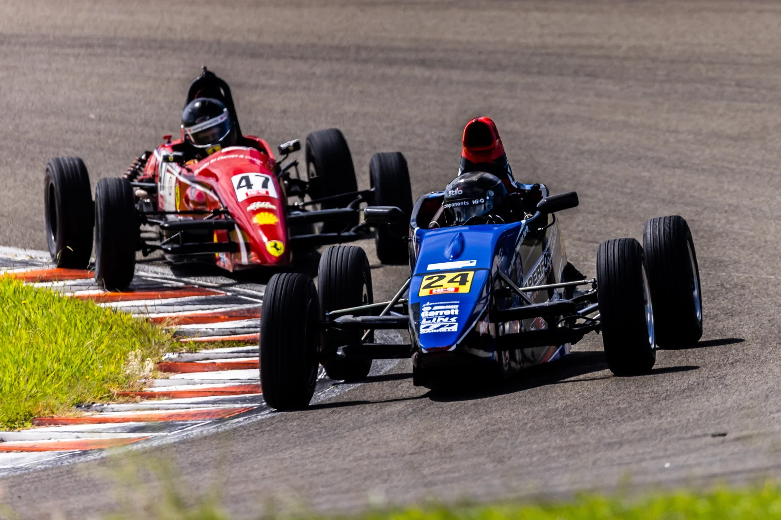 Blake Dowdall threads his #24 Formula First car through a corner at Manfeild.