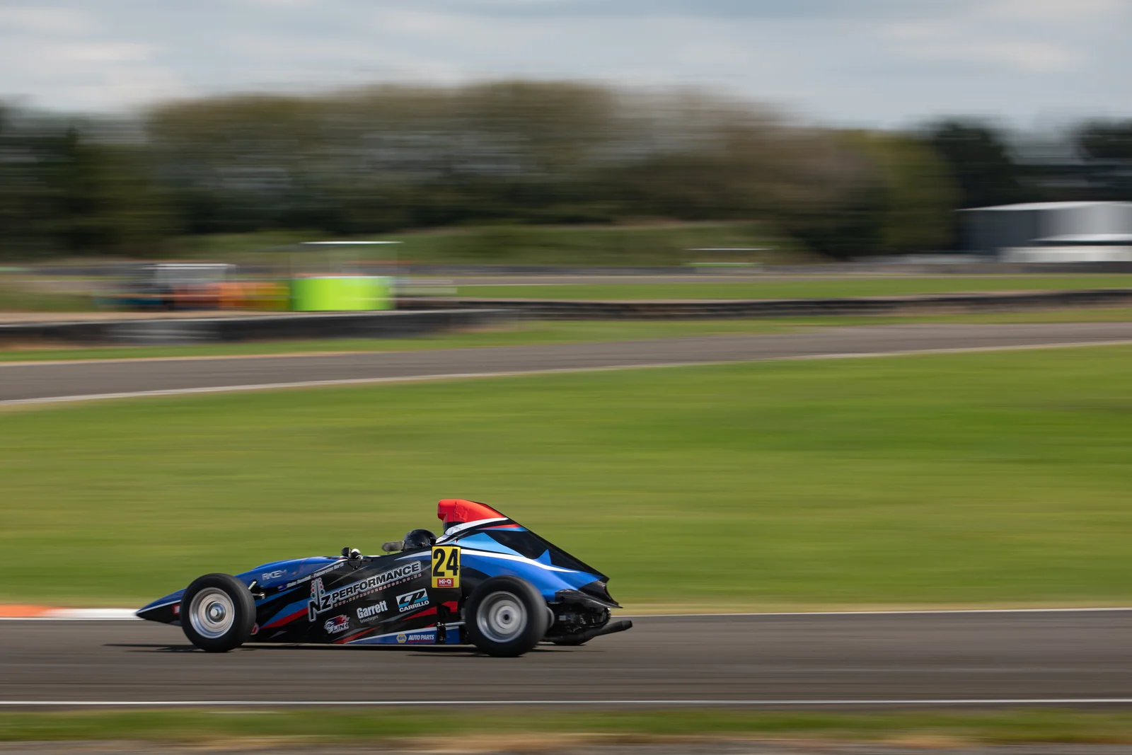 Blake Dowdall racing his #24 Formula First car at Manfeild.