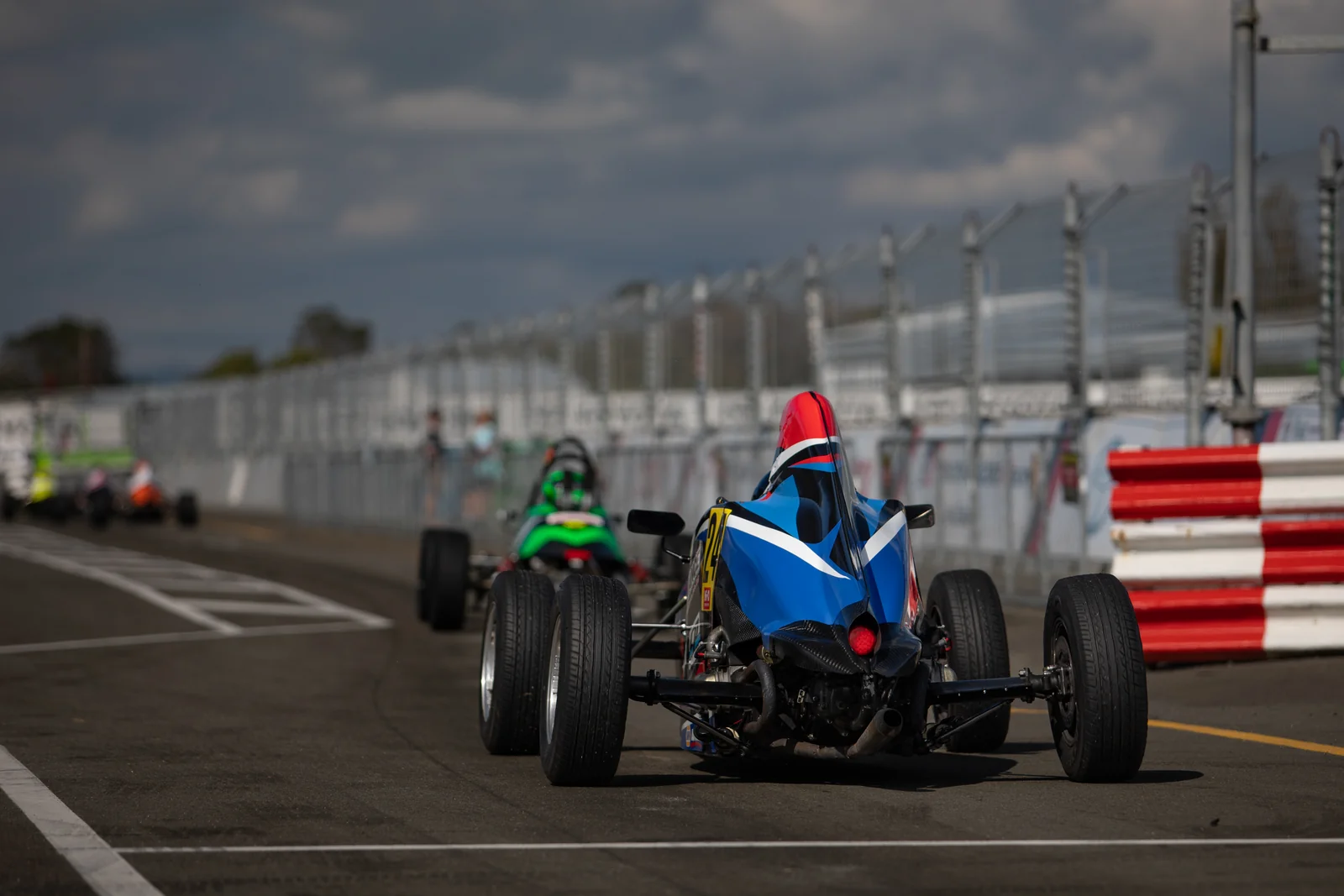 Blake Dowdall racing his #24 Formula First car at Manfeild.