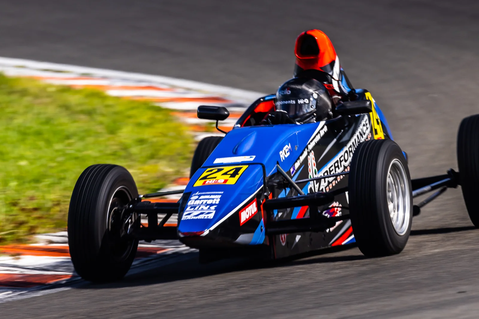 Blake Dowdall racing his #24 Formula First car at Manfeild.