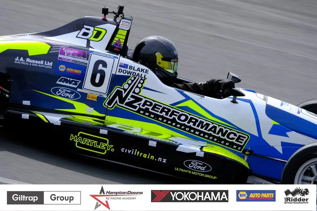 Blake Dowdall racing his #6 Formula Ford at Hampton Downs.