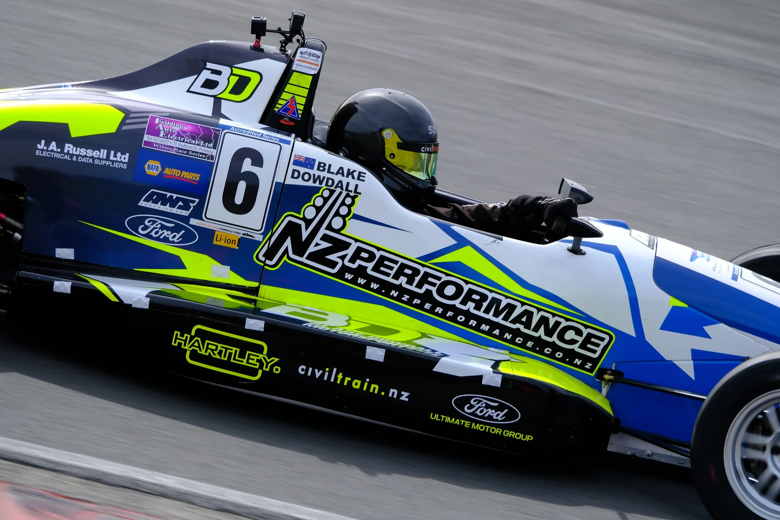 Blake Dowdall's #6 Formula Ford at Hampton Downs.