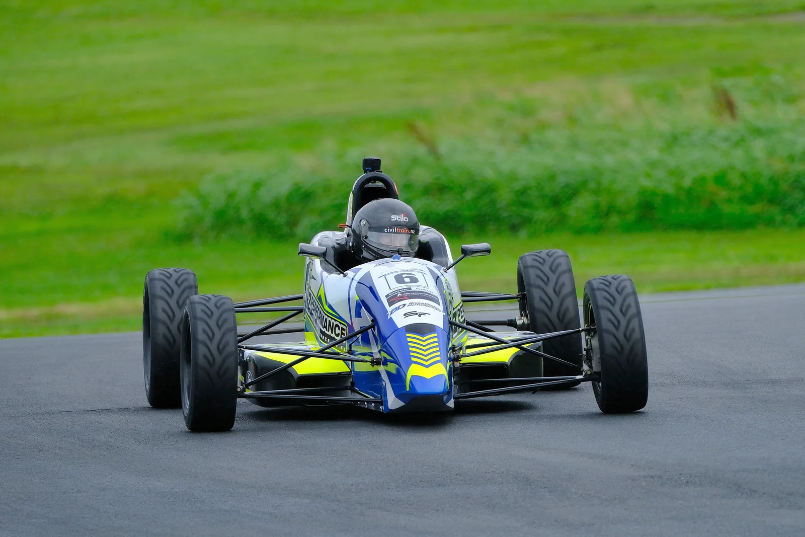 Blake Dowdall racing his #6 Formula Ford at Hampton Downs for the New Zealand Grand Prix meeting.