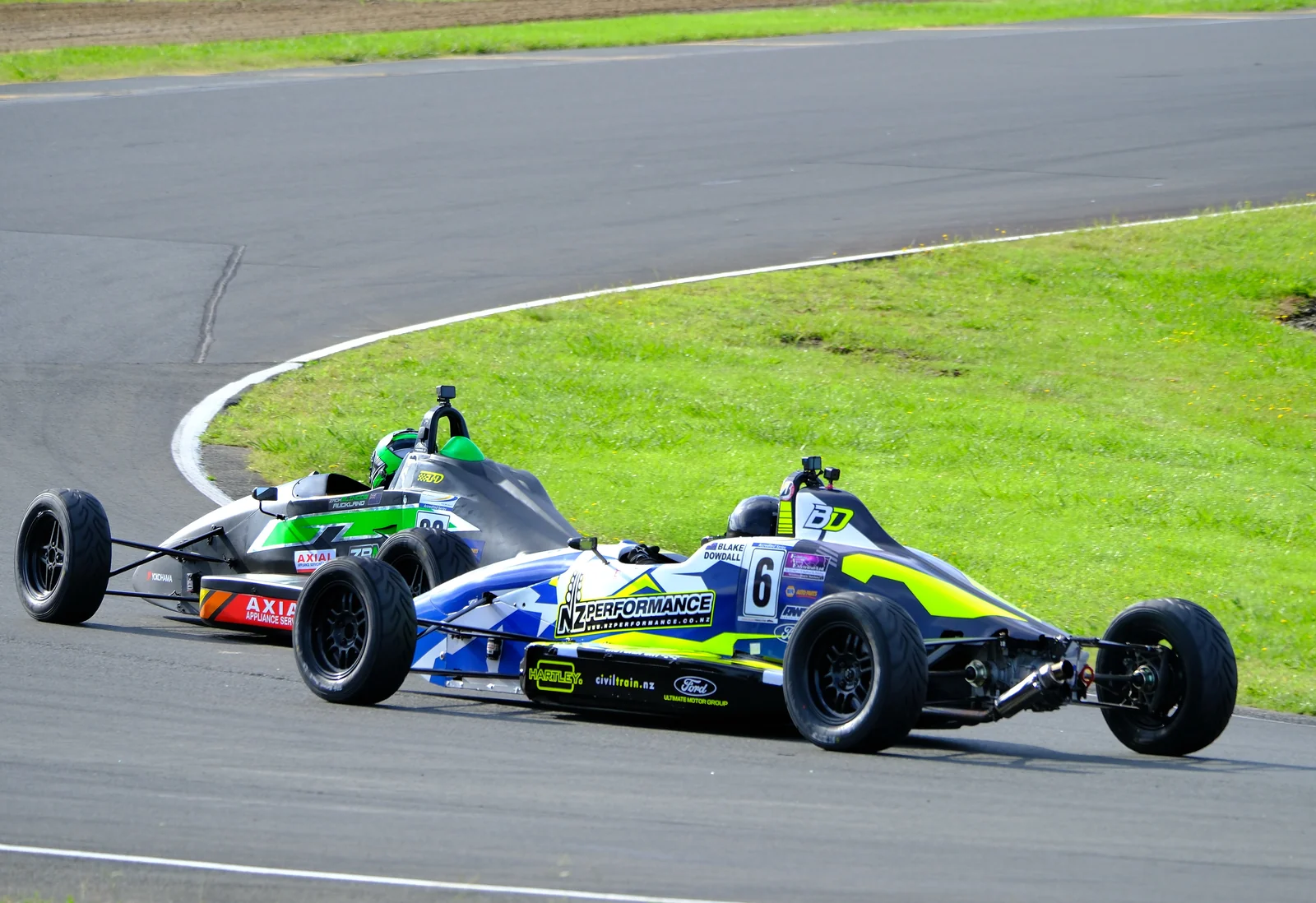 Blake Dowdall racing his #6 Formula Ford at Hampton Downs for the New Zealand Grand Prix meeting.