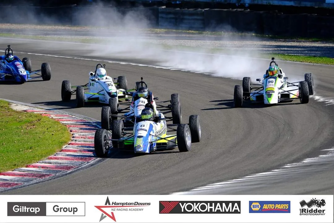 Blake Dowdall racing his #6 Formula Ford at Hampton Downs for the New Zealand Grand Prix meeting.