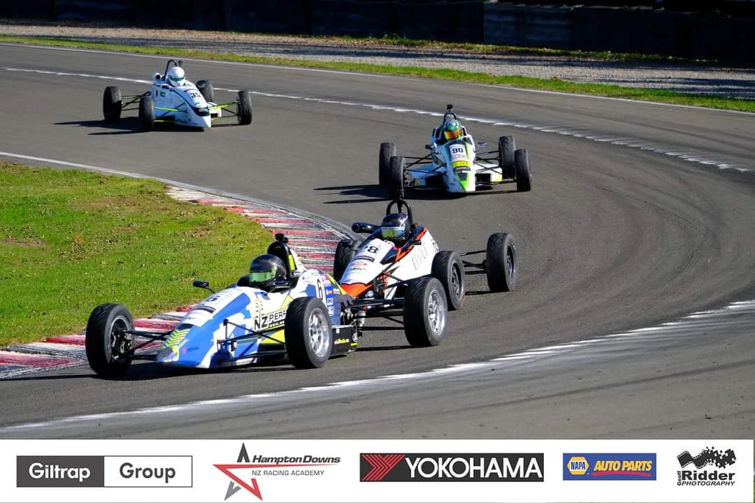 Blake Dowdall racing his #6 Formula Ford at Hampton Downs for the New Zealand Grand Prix meeting.