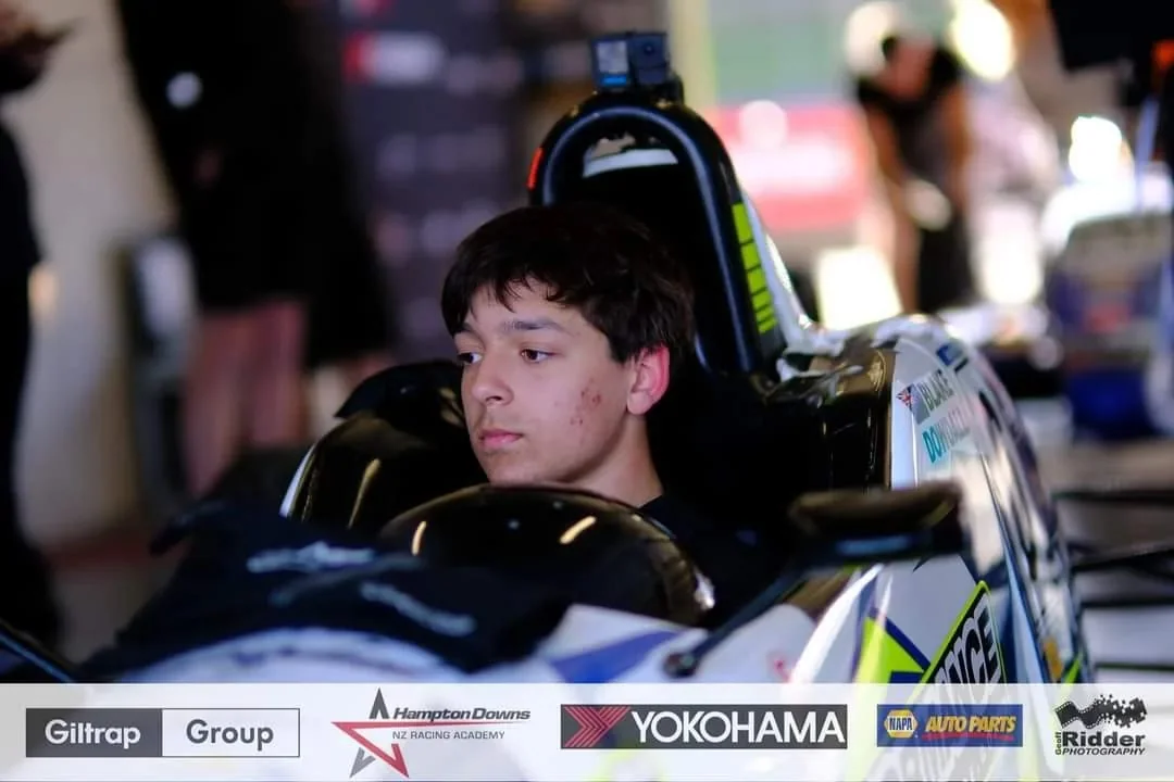 Portrait of Blake Dowdall during the 2023-24 North Island Formula Ford Championship.