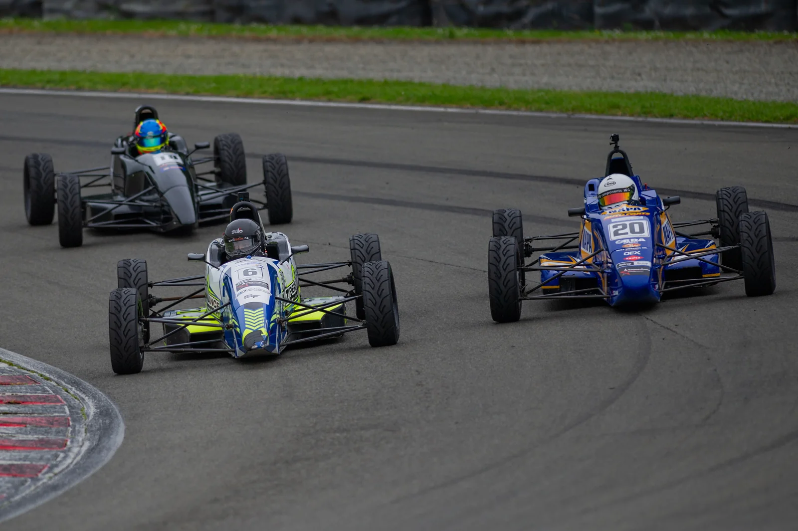 Blake Dowdall racing his #6 Formula Ford during the 2023-24 North Island Formula Ford Championship.