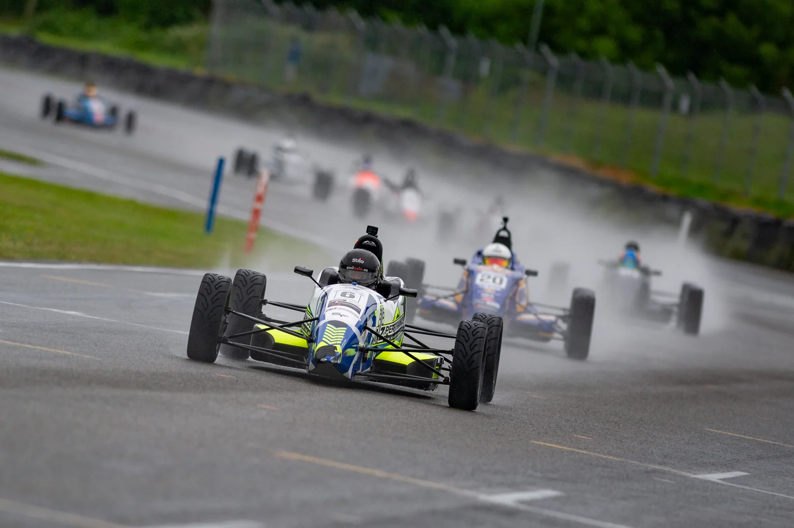 Blake Dowdall racing his #6 Formula Ford during the 2023-24 North Island Formula Ford Championship.