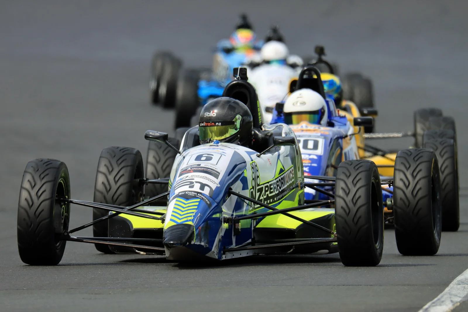 Blake Dowdall racing his #6 Formula Ford at Hampton Downs.
