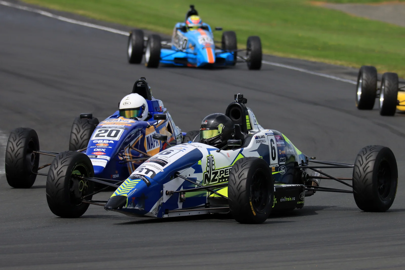 Blake Dowdall racing his #6 Formula Ford at Hampton Downs.