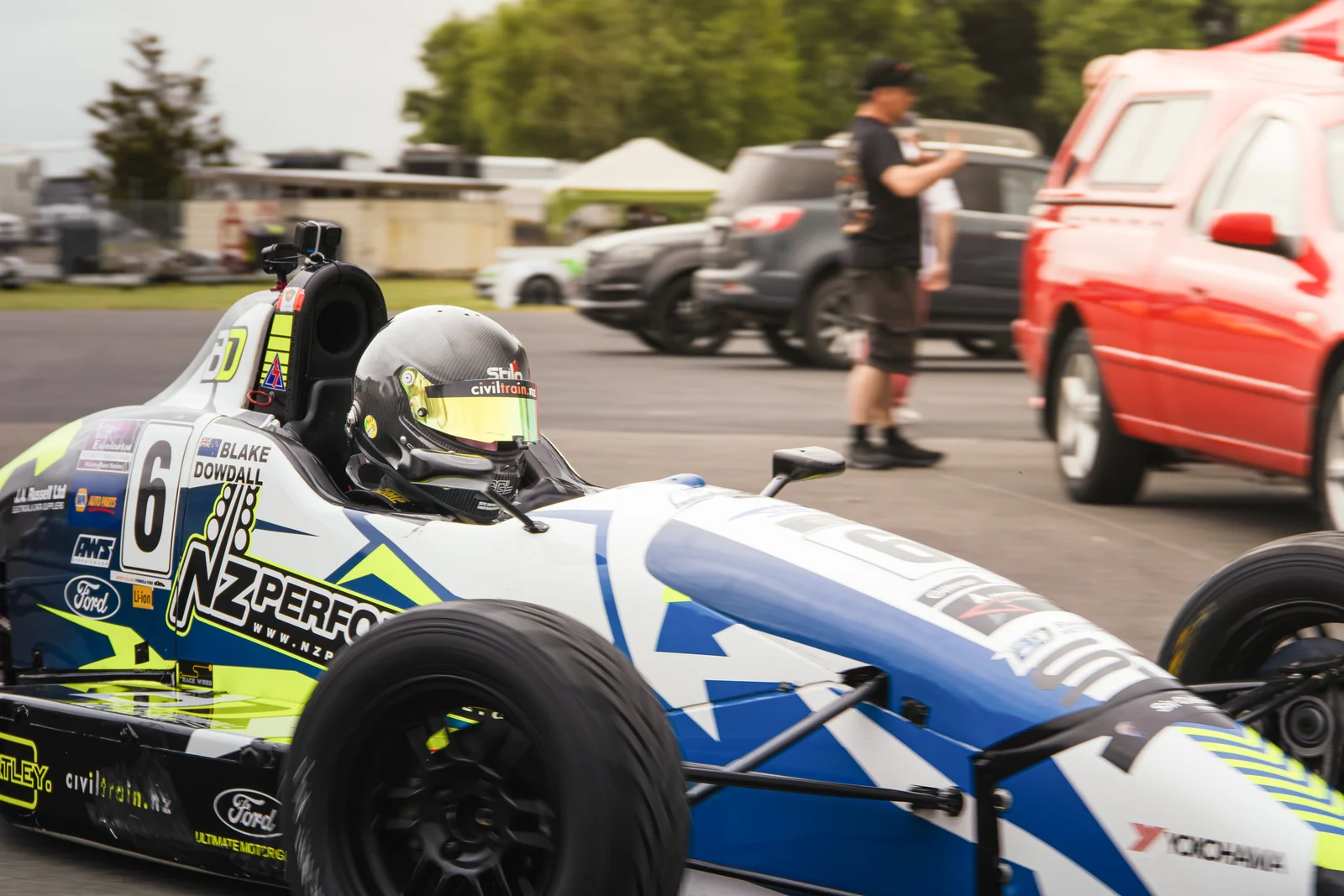Blake Dowdall racing his #6 Formula Ford at Manfeild.