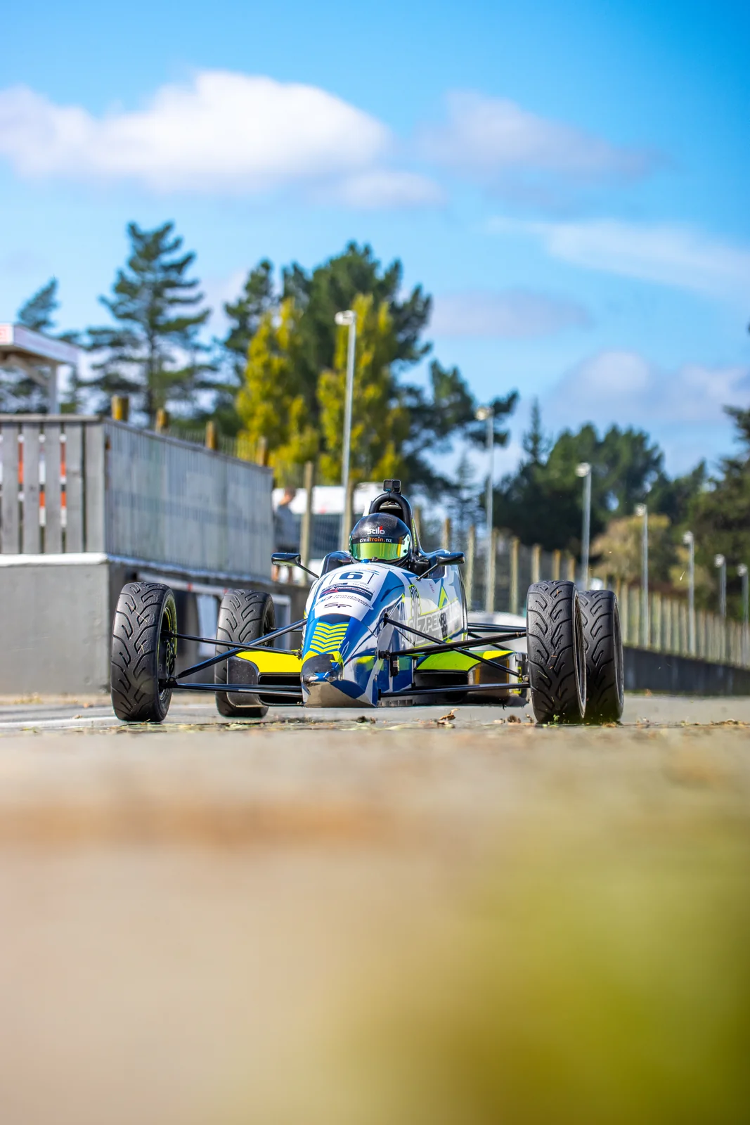 Blake Dowdall racing his #6 Formula Ford at Ruapuna.