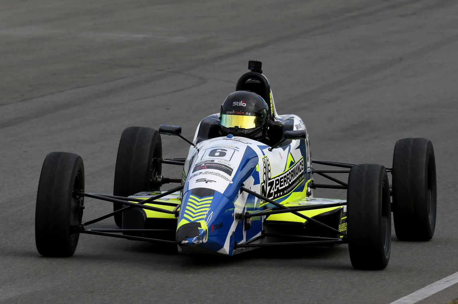 Blake Dowdall racing his #6 Formula Ford at Ruapuna.