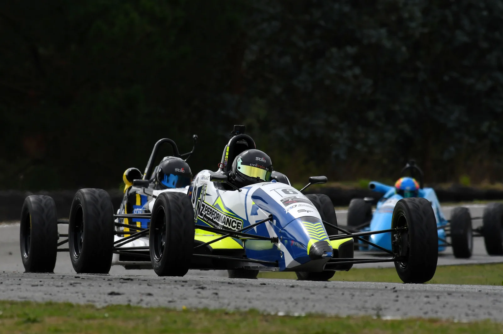 Blake Dowdall racing his #6 Formula Ford at Teretonga Park.