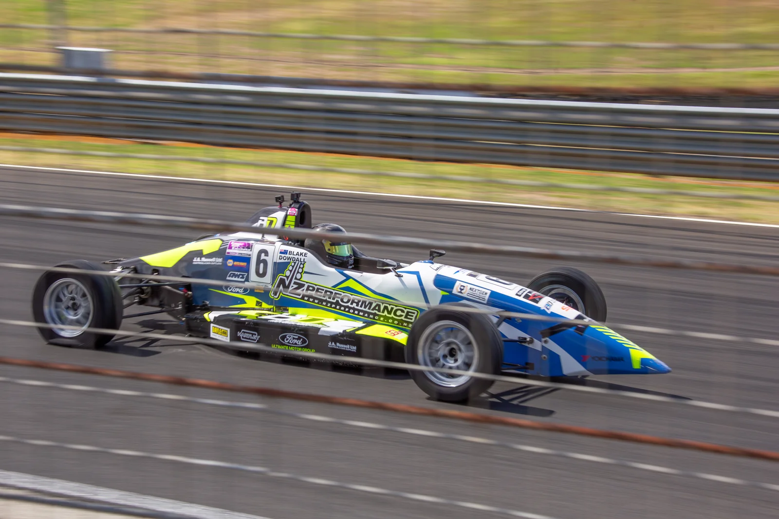 Blake Dowdall racing his #6 Formula Ford at Hampton Downs.