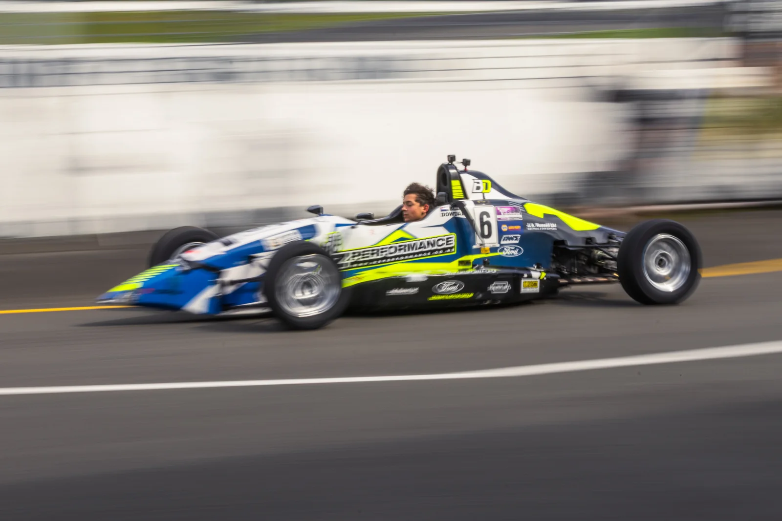 Blake Dowdall on the cool-down lap at Manfeild.