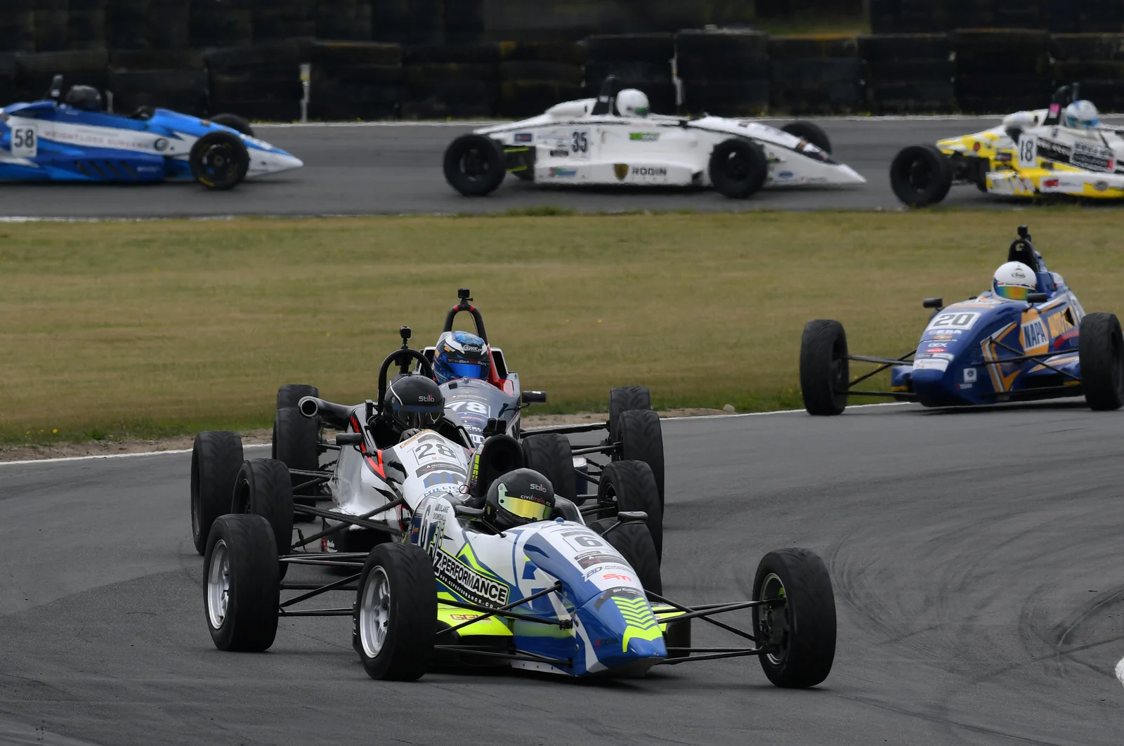 Blake Dowdall racing his #6 Formula Ford at Timaru.