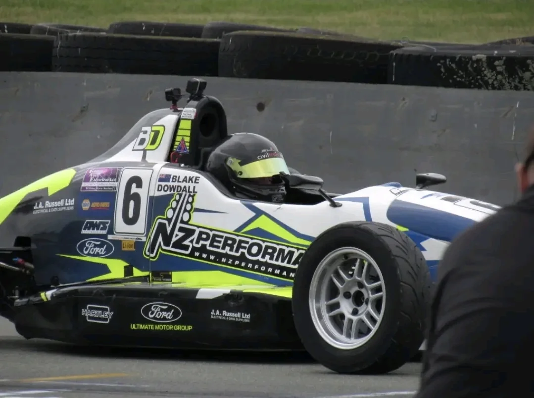 Blake Dowdall at the wheel of his #6 Formula Ford at Timaru.