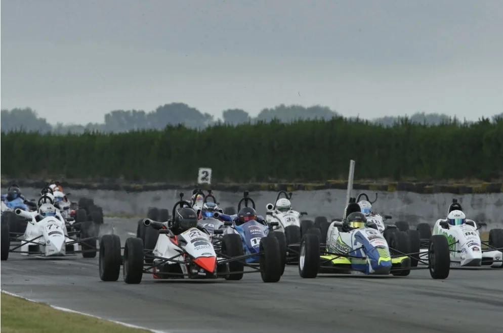 Blake Dowdall lines up on the grid at Timaru.