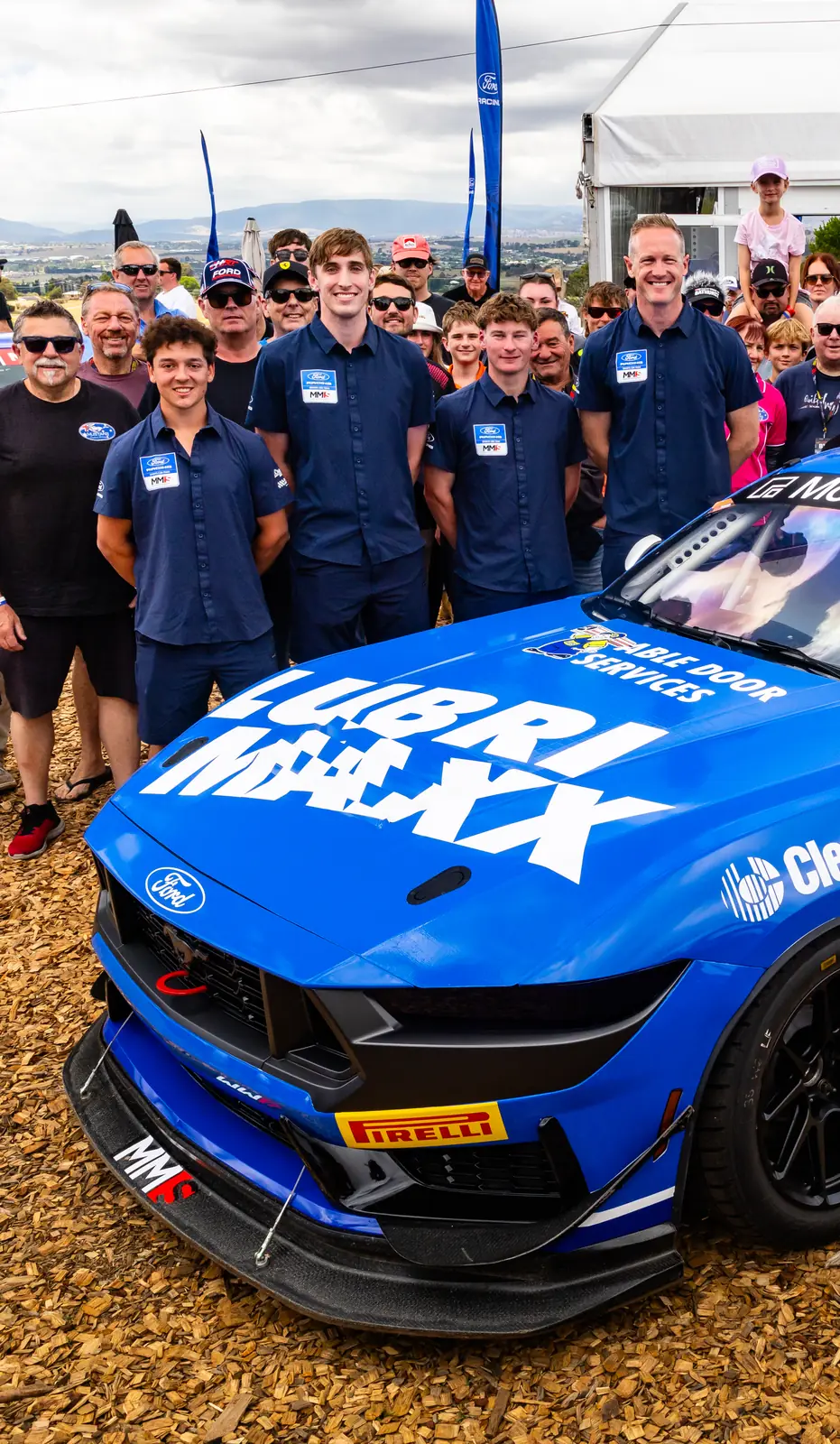 The #95 Miedecke Motorsport Ford Mustang GT4 head-on at the GT4 Australia season launch