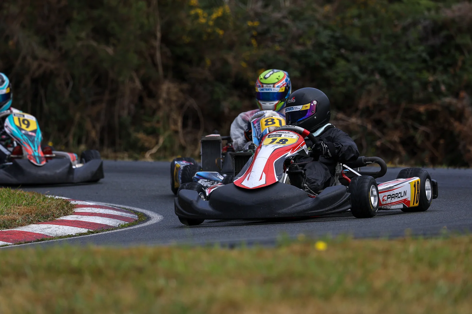 Blake Dowdall racing a Rotax kart