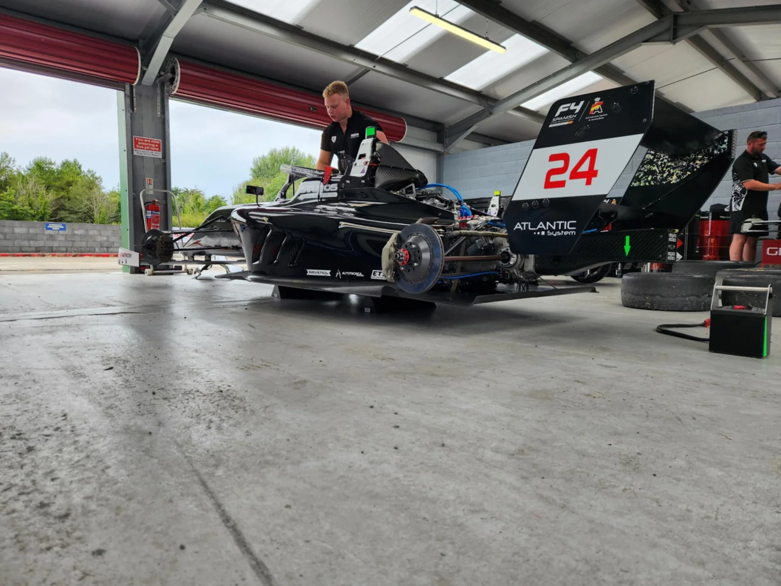 A single-seater on track during Blake Dowdall's European racing trip