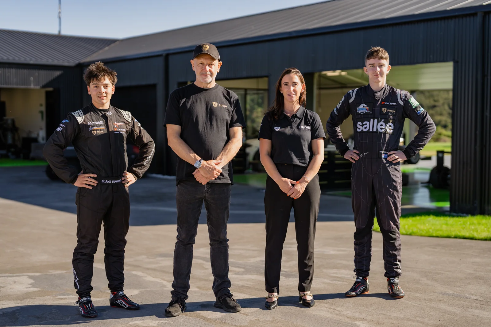 Blake Dowdall with the Rodin Cars driver squad