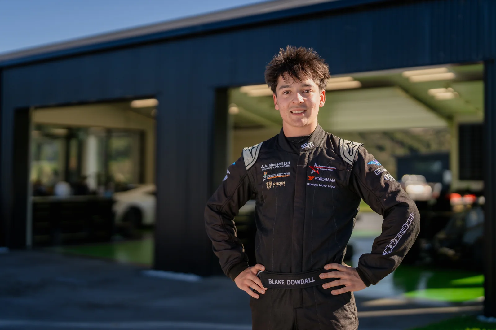 Blake Dowdall and the Rodin Cars single-seater on a New Zealand mountain road